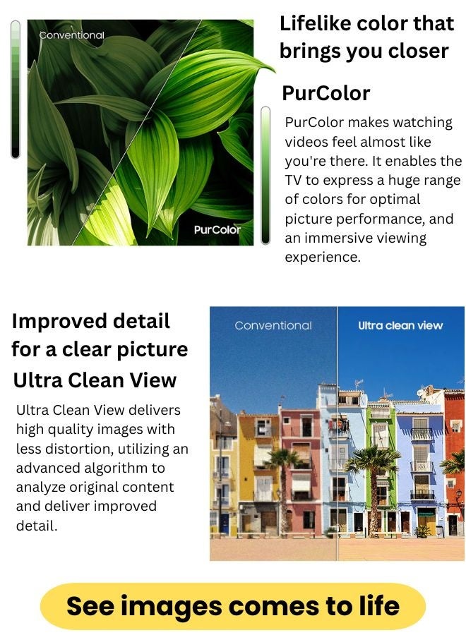 Samsung Bundle Of 43-Inch Full HD Smart TV with Powerful 2.1-Channel Soundbar – Built-in Apps, HDR, Dolby Audio, Screen Mirroring & Immersive Surround Experience 43T5300+SOUNDBAR Black - Image 5