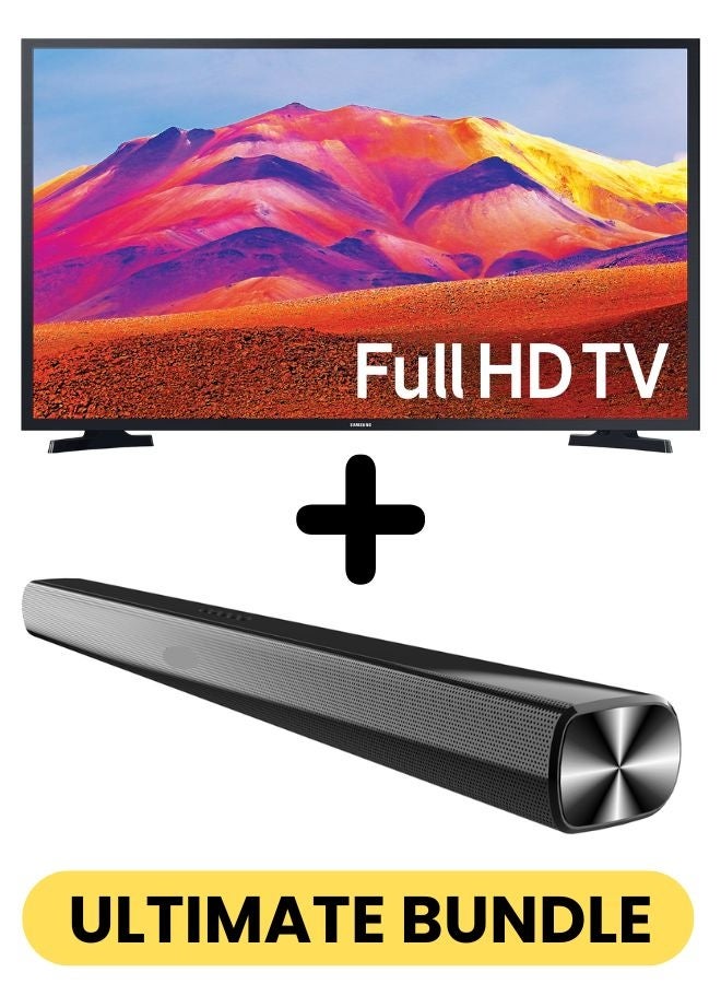 Samsung Bundle Of 43-Inch Full HD Smart TV with Powerful 2.1-Channel Soundbar – Built-in Apps, HDR, Dolby Audio, Screen Mirroring & Immersive Surround Experience 43T5300+SOUNDBAR Black - Image 1