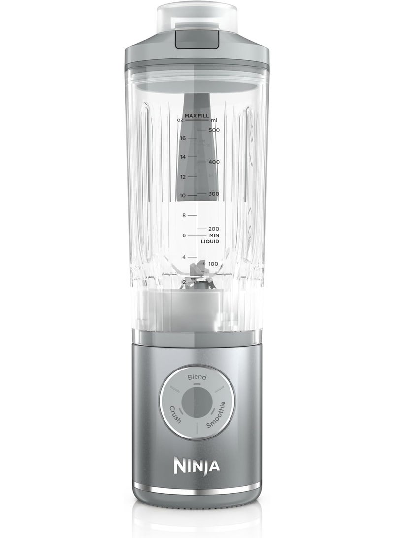 Ninja Blast Max, Portable & Personal Blender + Twist & Go, Smoothie, Blend, Ice Crush, 3 Programs, Cordless, 650ML Capacity removable Vessel, Dishwasher Safe, Leakproof, Platinum Silver 650 ml 1 W BC251SLANZ silver - Image 1