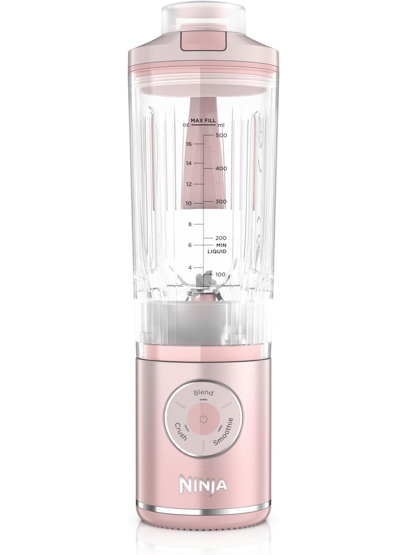 Ninja Blast Max, Portable & Personal Blender + Twist & Go, Smoothie, Blend, Ice Crush, 3 Programs, Cordless, 650ML Capacity removable Vessel, Dishwasher Safe, Leakproof, Dusty Pink 650 ml 1 W BC251PKANZ Dusty Pink - Image 1