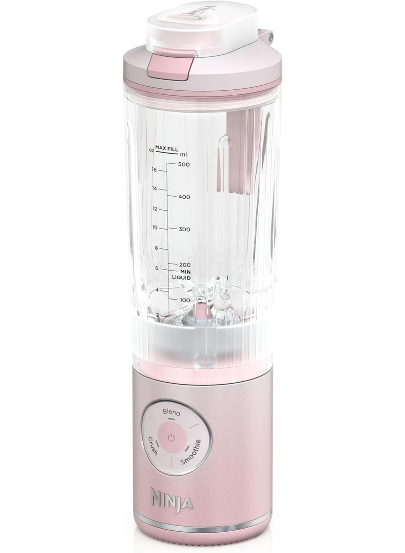 Ninja Blast Max, Portable & Personal Blender + Twist & Go, Smoothie, Blend, Ice Crush, 3 Programs, Cordless, 650ML Capacity removable Vessel, Dishwasher Safe, Leakproof, Dusty Pink 650 ml 1 W BC251PKANZ Dusty Pink - Image 2