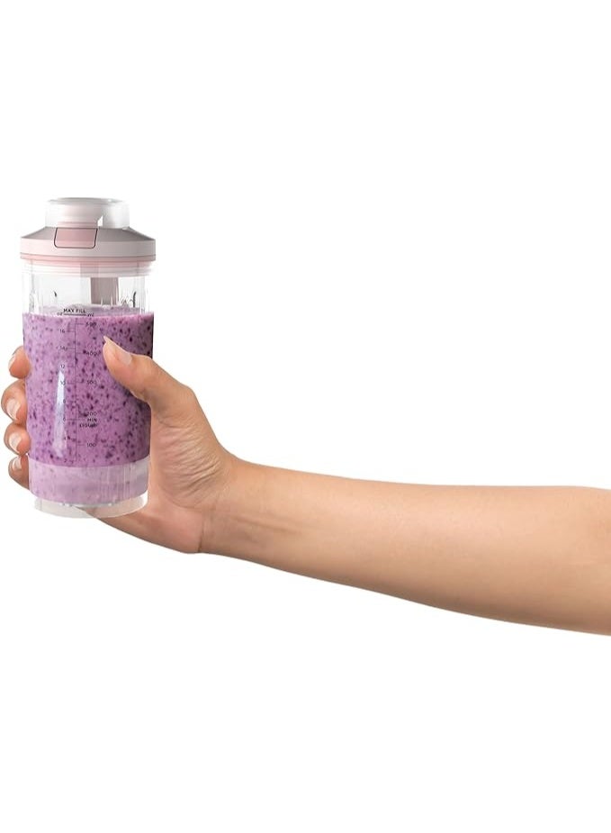 Ninja Blast Max, Portable & Personal Blender + Twist & Go, Smoothie, Blend, Ice Crush, 3 Programs, Cordless, 650ML Capacity removable Vessel, Dishwasher Safe, Leakproof, Dusty Pink 650 ml 1 W BC251PKANZ Dusty Pink - Image 3