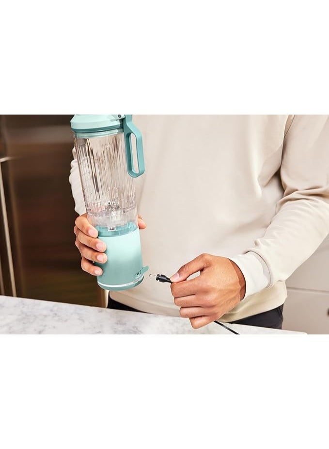 Ninja Blast Max, Portable & Personal Blender + Twist & Go, Smoothie, Blend, Ice Crush, 3 Programs, Cordless, 650ML Capacity removable Vessel, Dishwasher Safe, Leakproof,  Sea Glass 650 ml 1 W BC251MTANZ Sea Glass - Image 4