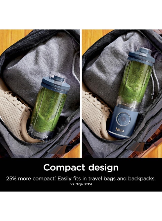 Ninja Blast Max, Portable & Personal Blender + Twist & Go, Smoothie, Blend, Ice Crush, 3 Programs, Cordless, 650ML Capacity removable Vessel, Dishwasher Safe, Leakproof, Deep Navy 650 ml 1 W BC251NVANZ Deep Navy - Image 4