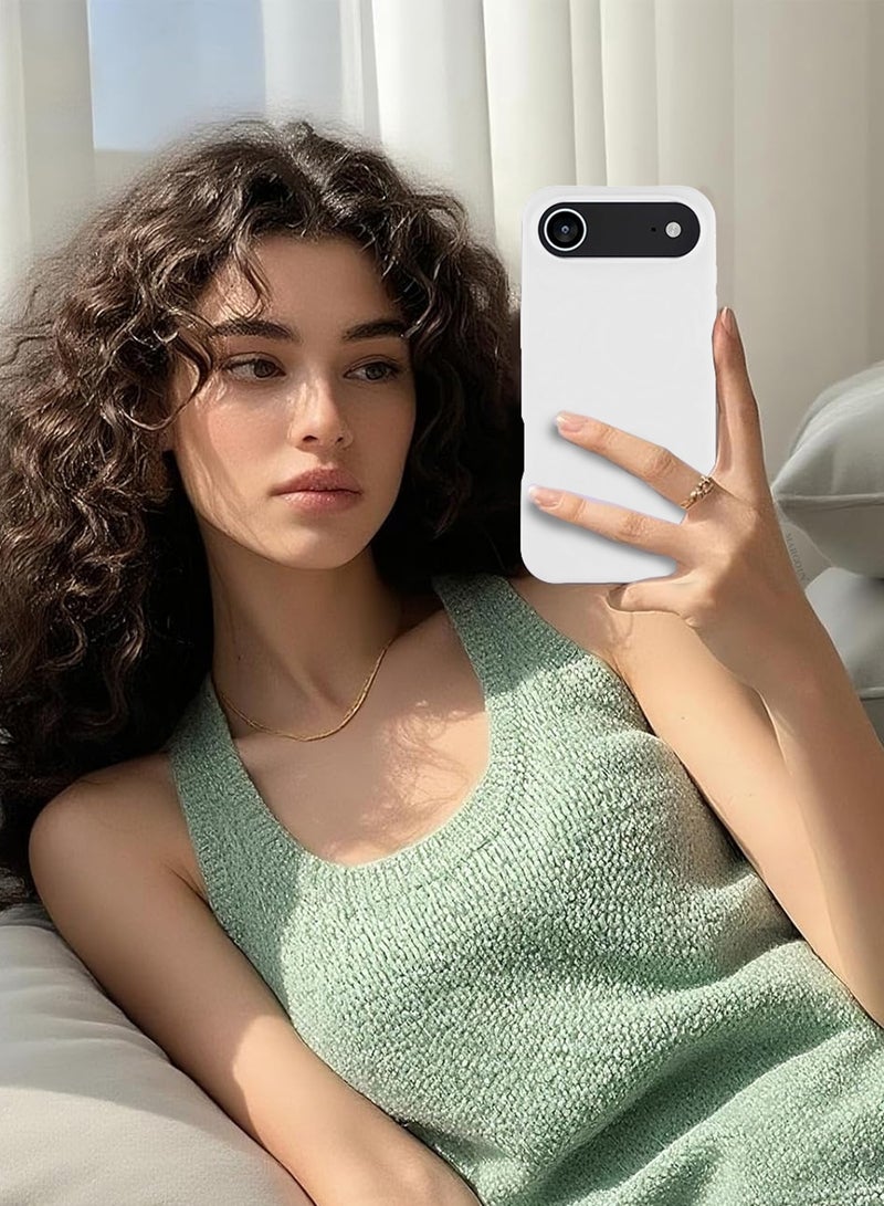 MARGOUN Liquid Silicone Protective Phone Case for iPhone 17 Air , Soft Anti-Scratch Microfiber Lining Utra Slim Drop Protection Phone Cover - White-1 - Image 5