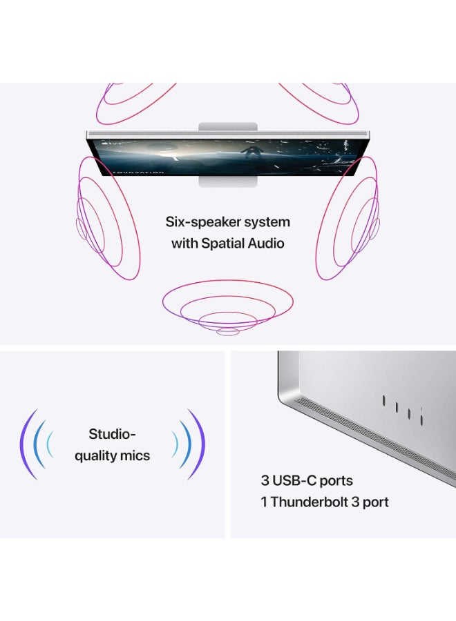 Apple Studio Display – Standard Glass – VESA Mount Adapter (Stand not included) (MMYQ3AB/A) silver - Image 3
