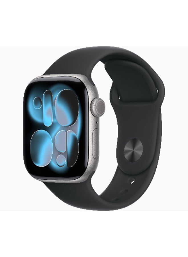 Apple Watch Series 11 GPS 42mm (International Version) Space Grey Aluminium Case With Black Sport Band - M/L - Image 1