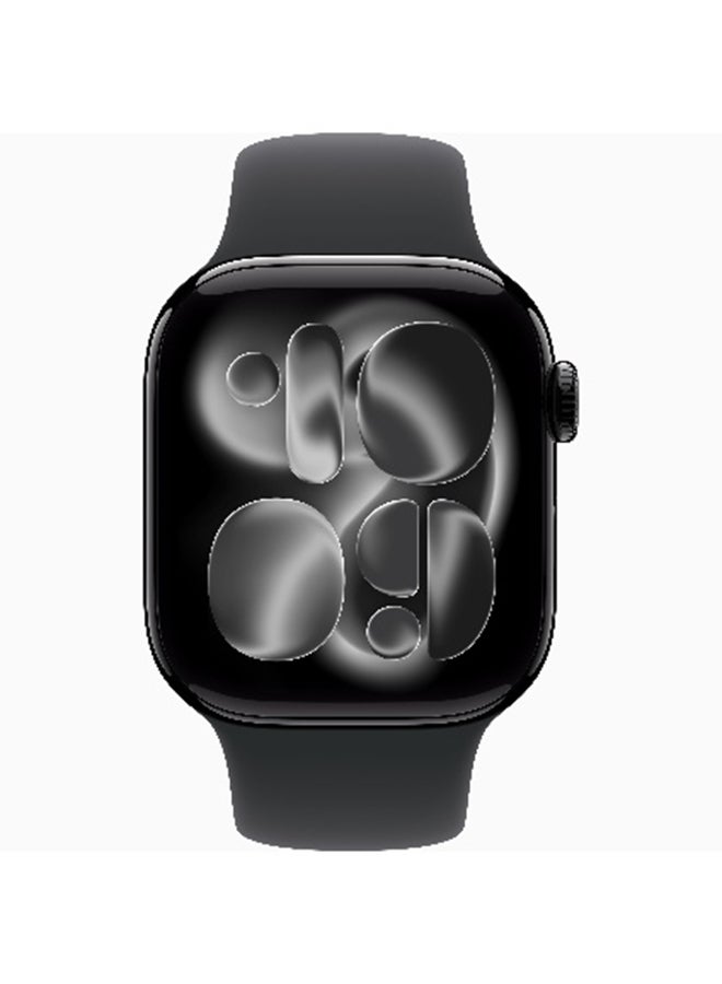 ابل  ساعة سلسلة 11 GPS 42 مم (نسخة دولية) هيكل ألمنيوم أسود Jet - Image 2