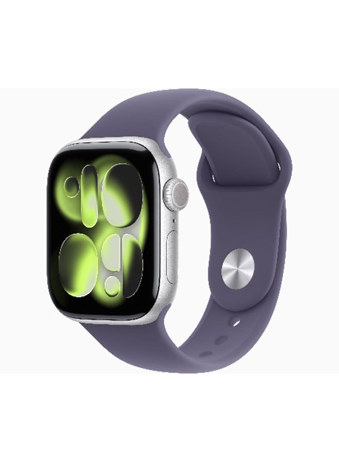 ابل  ساعة سلسلة 11 GPS + خلوية 42 مم (نسخة دولية) علبة ألمنيوم فضية مع - Image 1