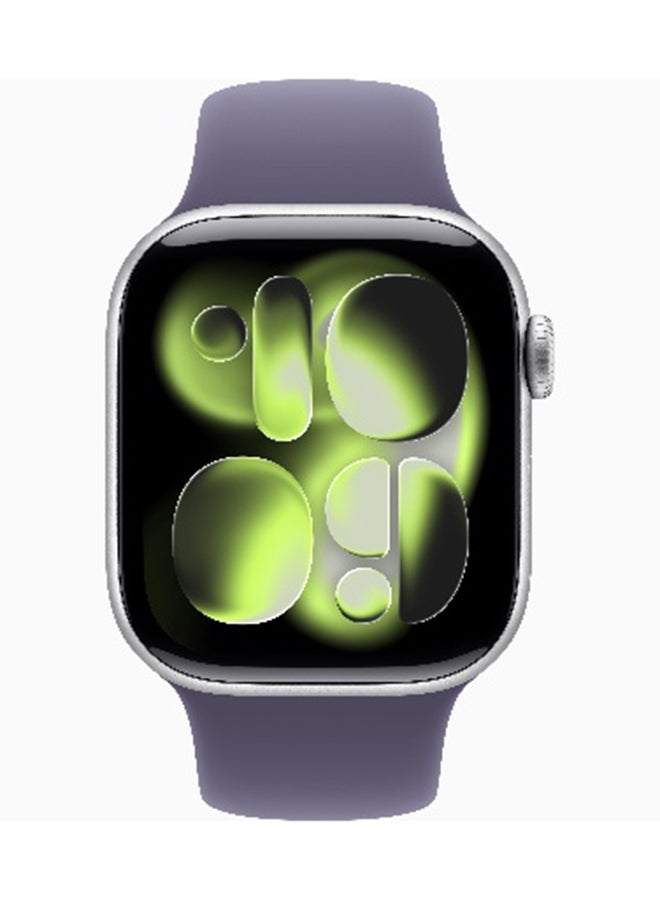 ابل  ساعة سلسلة 11 GPS + خلوية 42 مم (نسخة دولية) علبة ألمنيوم فضية مع - Image 2