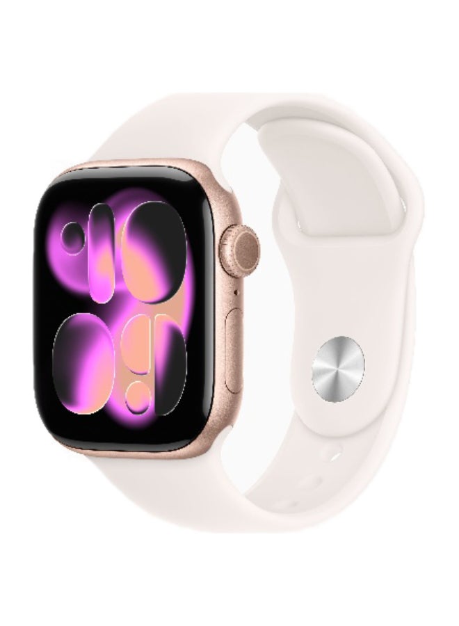 Apple Watch Series 11 GPS + Cellular 42mm (International Version) Rose Gold Aluminium Case With Light Blush Sport Band - M/L - Image 1