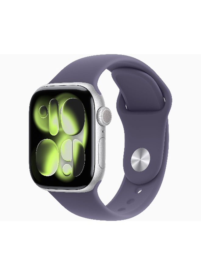 ابل  ساعة سلسلة 11 GPS 42 مم (نسخة دولية) علبة ألمنيوم فضية مع - Image 1