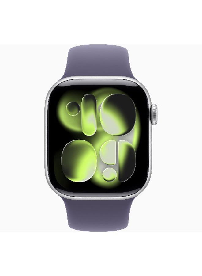 ابل  ساعة سلسلة 11 GPS 42 مم (نسخة دولية) علبة ألمنيوم فضية مع - Image 2