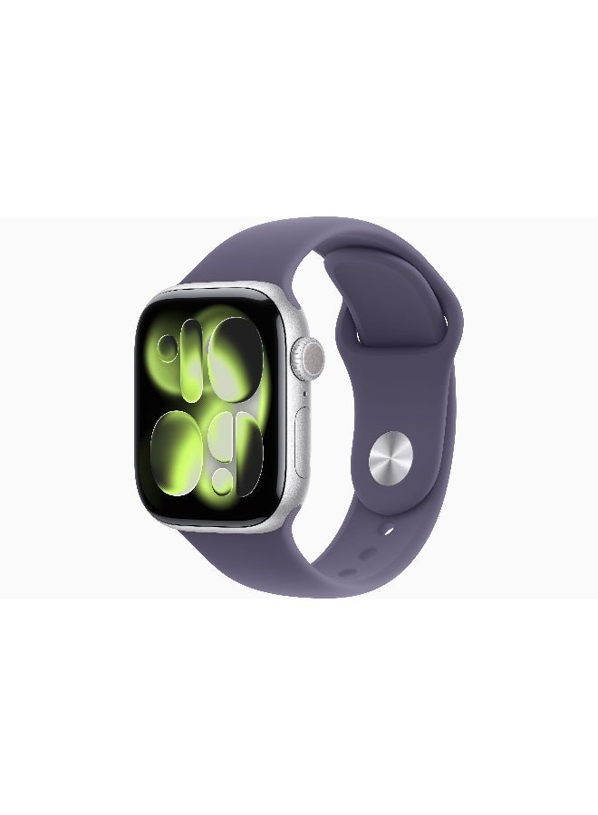 Apple Watch Series 11 GPS 42mm (International Version) Silver Aluminium Case With Purple Fog Sport Band - M/L - Image 1