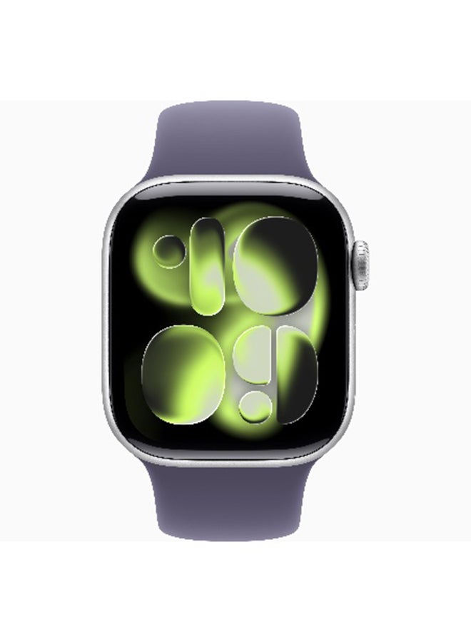 Apple Watch Series 11 GPS 42mm (International Version) Silver Aluminium Case With Purple Fog Sport Band - M/L - Image 2