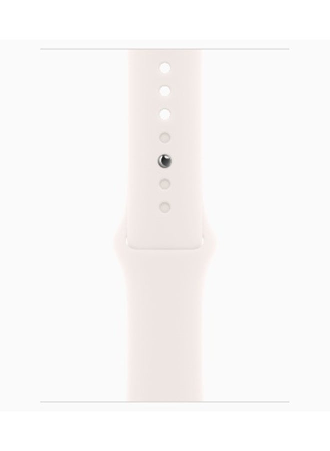 Apple Watch Series 11 GPS 46mm (International Version) Rose Gold Aluminium Case With Light Blush Sport Band - M/L White - Image 3