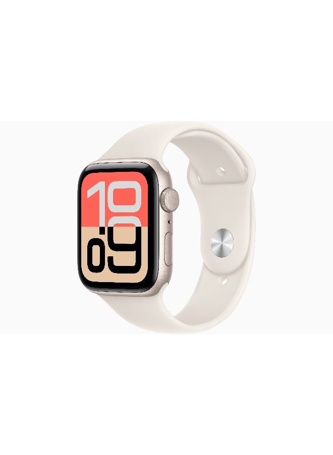 Apple Watch SE 3 GPS 44mm (International Version) Starlight Aluminium Case With Starlight Sport Band - M/L - Image 1