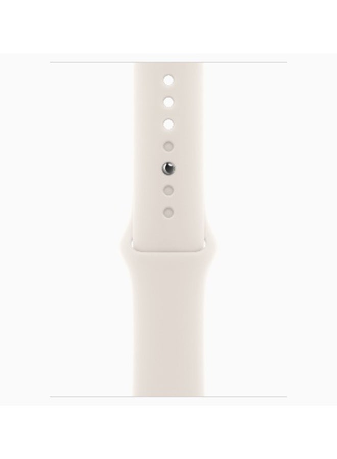 Apple Watch SE 3 GPS 44mm (International Version) Starlight Aluminium Case With Starlight Sport Band - M/L - Image 3