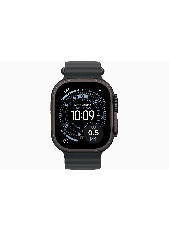 Apple Watch Ultra 3 GPS + Cellular 49mm (International Version) Black Titanium Case With Black Ocean Band - Image 2