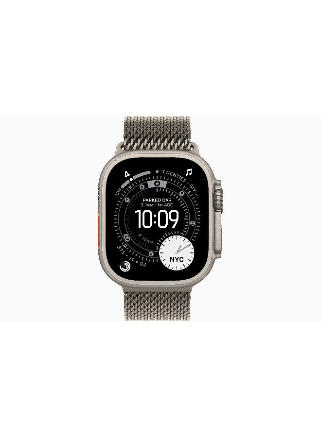 Apple Watch Ultra 3 GPS + Cellular 49mm (International Version) Natural Titanium Case With Natural Titanium Milanese Loop - Small - Image 2