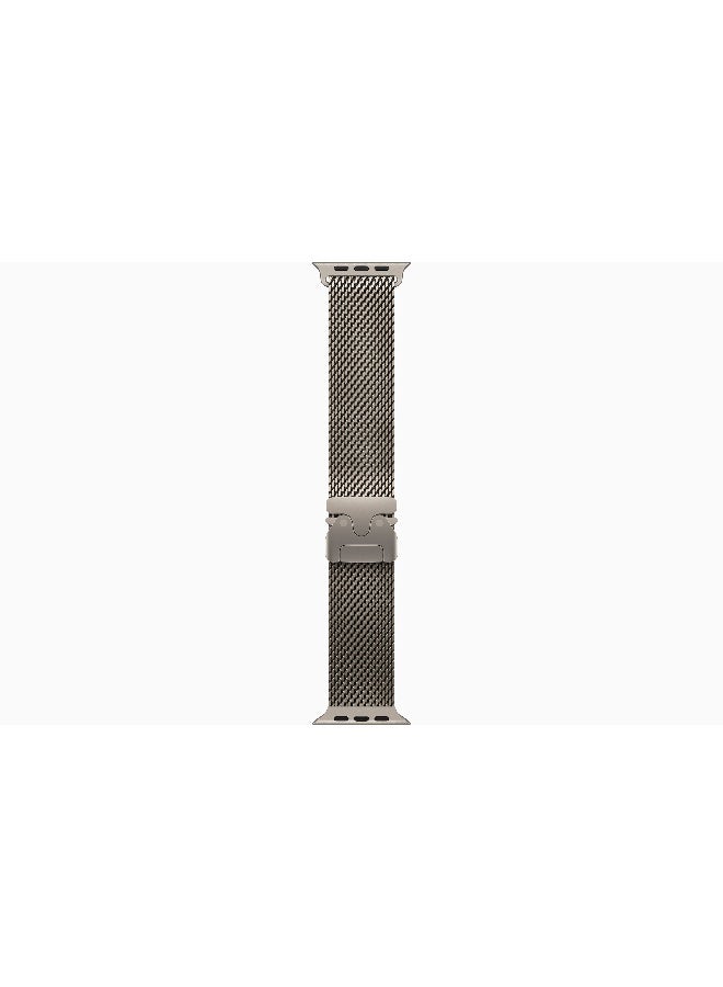 Apple Watch Ultra 3 GPS + Cellular 49mm (International Version) Natural Titanium Case With Natural Titanium Milanese Loop - Small - Image 3