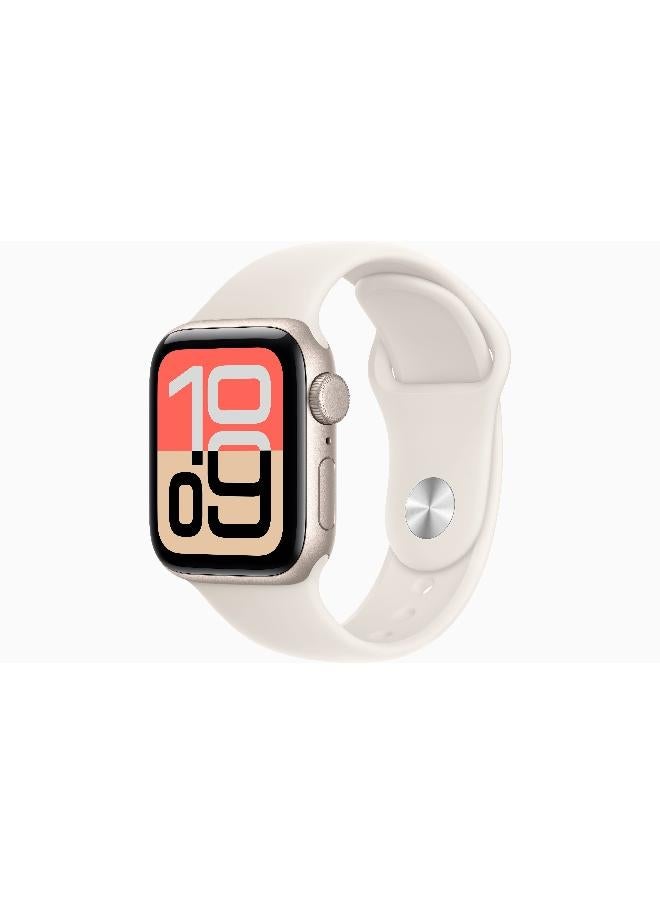 Apple Watch SE 3 GPS 40mm (International Version) Starlight Aluminium Case With Starlight Sport Band - S/M - Image 1