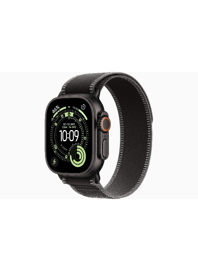 Apple Watch Ultra 3 GPS + Cellular 49mm (International Version) Black Titanium Case With Black/Charcoal Trail Loop - S/M - Image 1