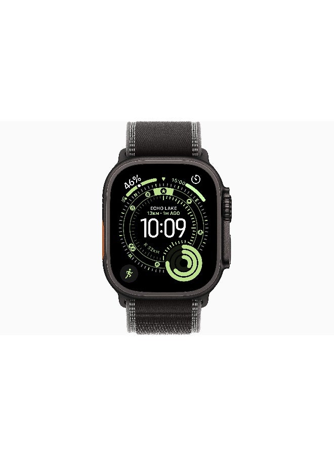 Apple Watch Ultra 3 GPS + Cellular 49mm (International Version) Black Titanium Case With Black/Charcoal Trail Loop - S/M - Image 2