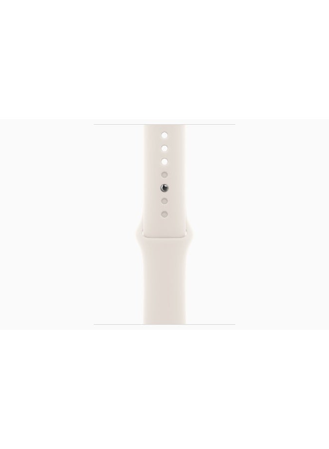 Apple Watch SE 3 GPS 44mm (International Version) Starlight Aluminium Case With Starlight Sport Band - S/M - Image 3