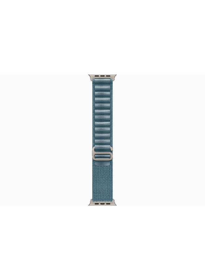 Apple Watch Ultra 3 GPS + Cellular 49mm (International Version) Natural Titanium Case With Light Blue Alpine Loop - Small - Image 3