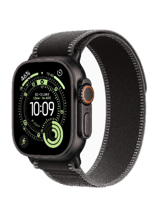 Apple Watch Ultra 3 GPS + Cellular 49mm (International Version) Black Titanium Case With Black/Charcoal Trail Loop - M/L - Image 1