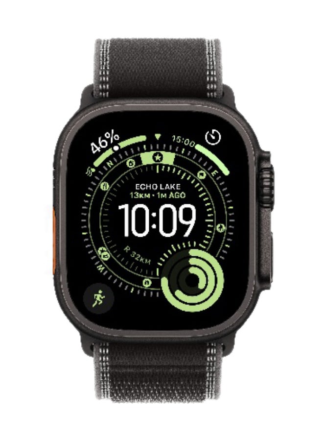 Apple Watch Ultra 3 GPS + Cellular 49mm (International Version) Black Titanium Case With Black/Charcoal Trail Loop - M/L - Image 2