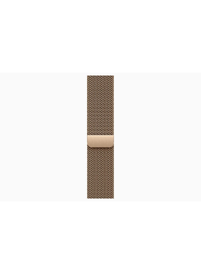 Apple Watch Series 11 GPS + Cellular 46mm (International Version) Gold Titanium Case With Gold Milanese Loop - M/L - Image 3