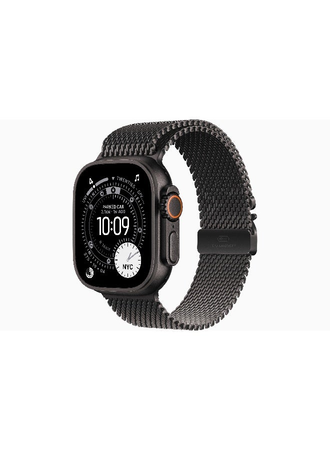 ابل  Watch Ultra 3 GPS + Cellular 49mm (International Version) Black Titanium Case With Black Titanium Milanese Loop - Medium - Image 1