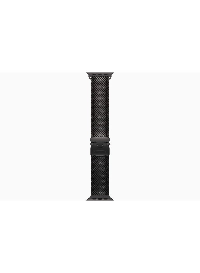 ابل  Watch Ultra 3 GPS + Cellular 49mm (International Version) Black Titanium Case With Black Titanium Milanese Loop - Medium - Image 3