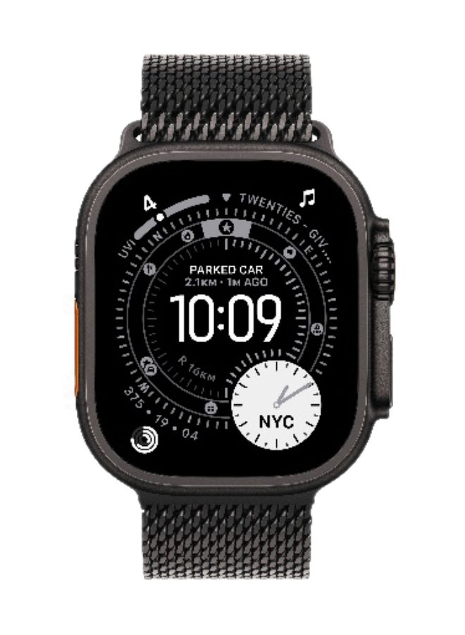 Apple Watch Ultra 3 GPS + Cellular 49mm (International Version) Black Titanium Case With Black Titanium Milanese Loop - Medium - Image 2