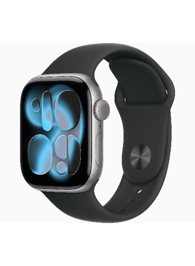 Apple Watch Series 11 GPS 42mm (International Version) Space Grey Aluminium Case With Black Sport Band - S/M - Image 1