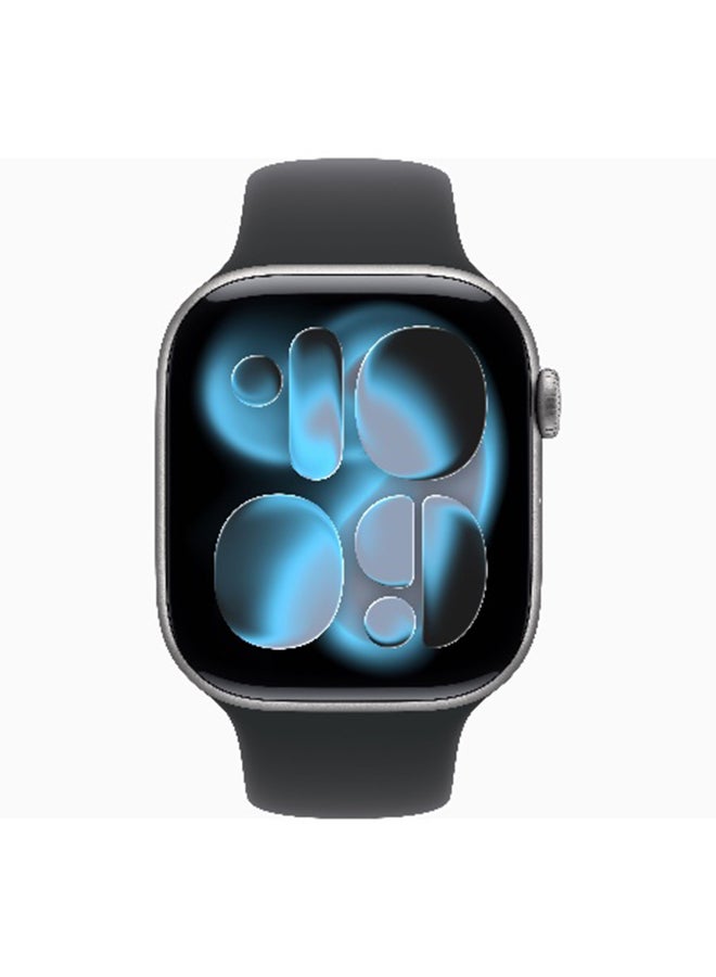 ابل  ساعة سلسلة 11 GPS 46 مم (نسخة دولية) هيكل ألمنيوم رمادي فضائي مع - Image 2