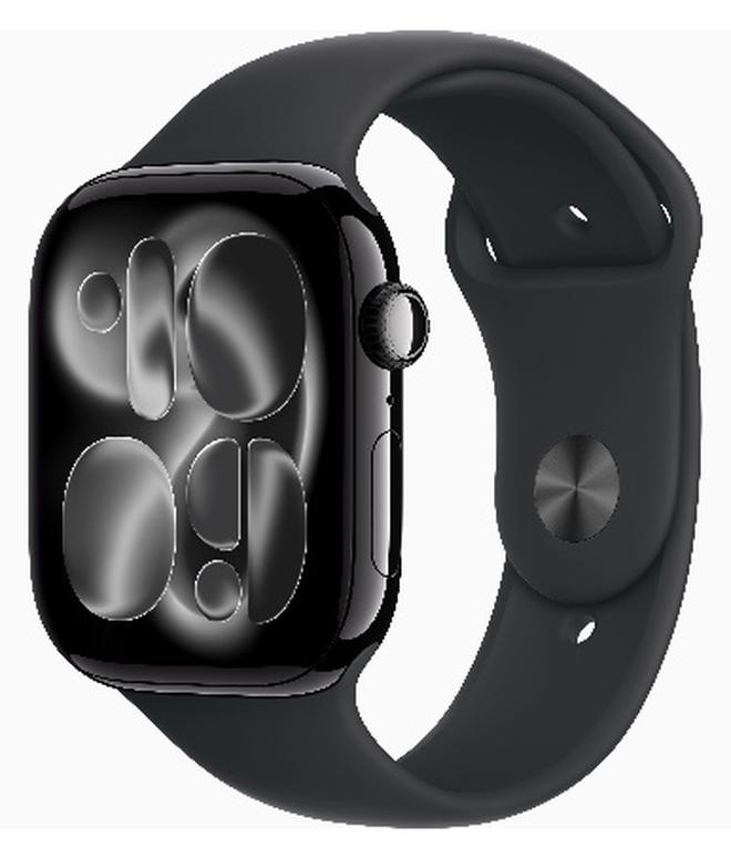 Apple Watch Series 11 GPS 46mm (International Version) Jet Black Aluminium Case With Black Sport Band - M/L - Image 1