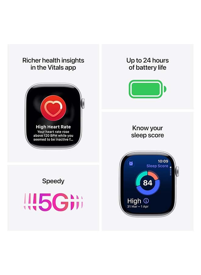 ابل  ساعة سلسلة 11 GPS 46 مم (نسخة دولية) هيكل ألمنيوم أسود Jet - Image 4