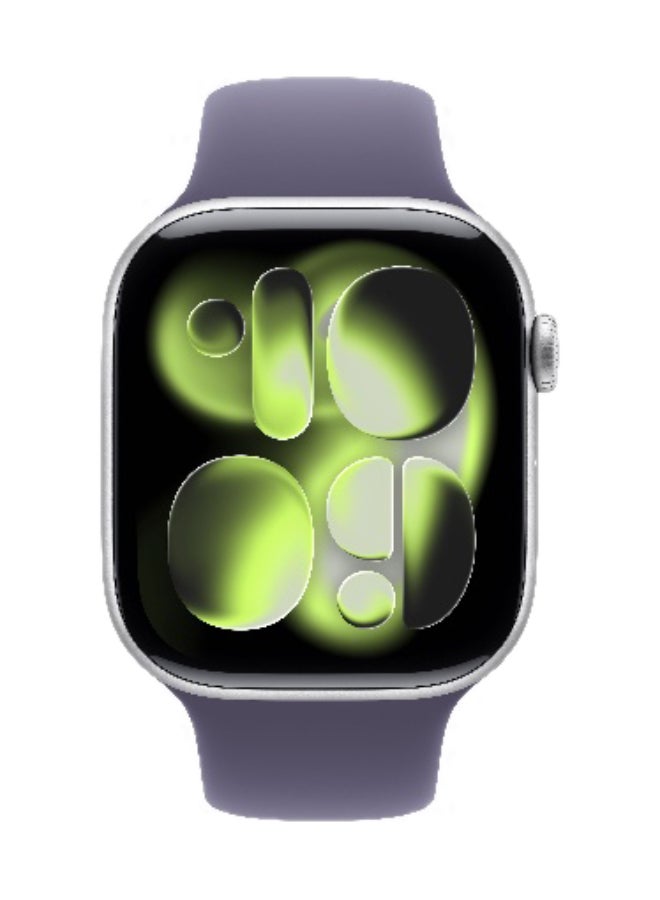 Apple Watch Series 11 GPS 46mm (International Version) Silver Aluminium Case With Purple Fog Sport Band - M/L - Image 2