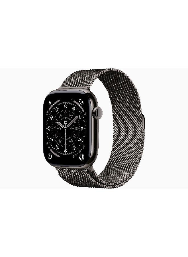 Apple Watch Series 11 GPS + Cellular 46mm (International Version) Slate Titanium Case With Slate Milanese Loop - M/L - Image 1