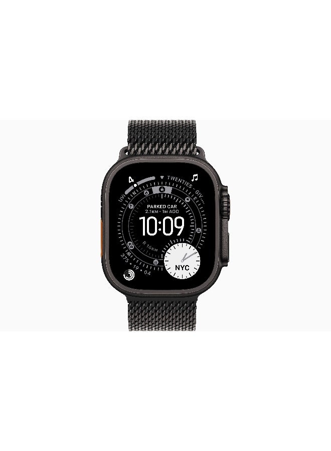 ابل  Watch Ultra 3 GPS + Cellular 49mm (International Version) Black Titanium Case With Black Titanium Milanese Loop - Small - Image 2