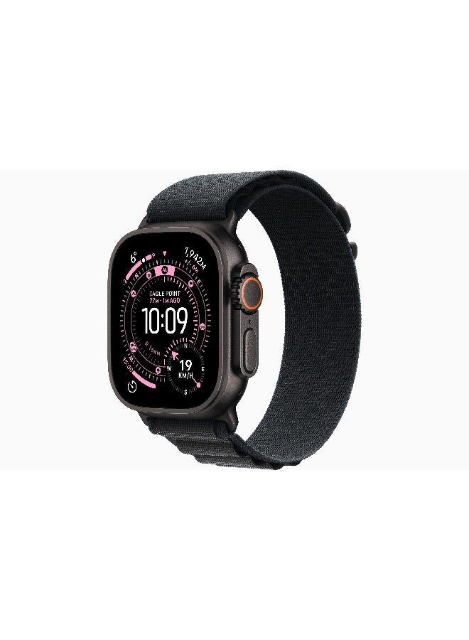 ابل  Watch Ultra 3 GPS + Cellular 49mm (International Version) Black Titanium Case With Black Alpine Loop - Large - Image 1