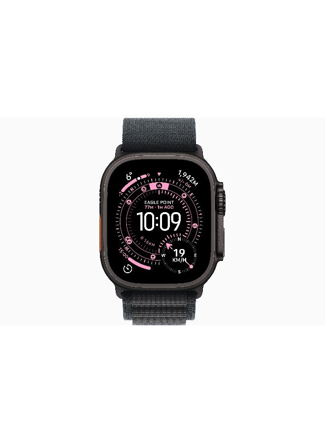 ابل  Watch Ultra 3 GPS + Cellular 49mm (International Version) Black Titanium Case With Black Alpine Loop - Small - Image 2