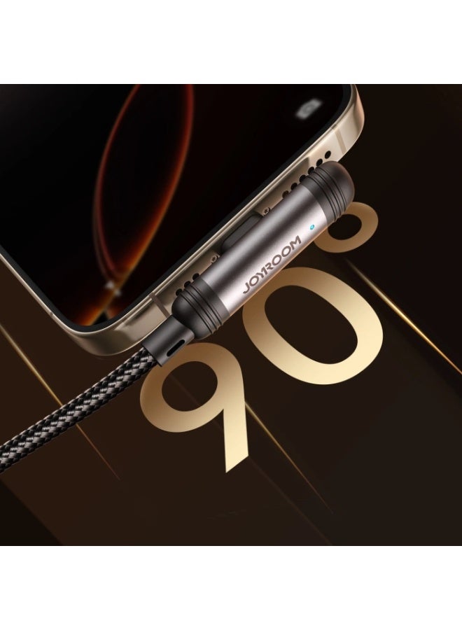 جوي روم S-A56 EnjoyX Series 90° USB-C - Lightning Cable 30W 1.2m - Black - Image 5