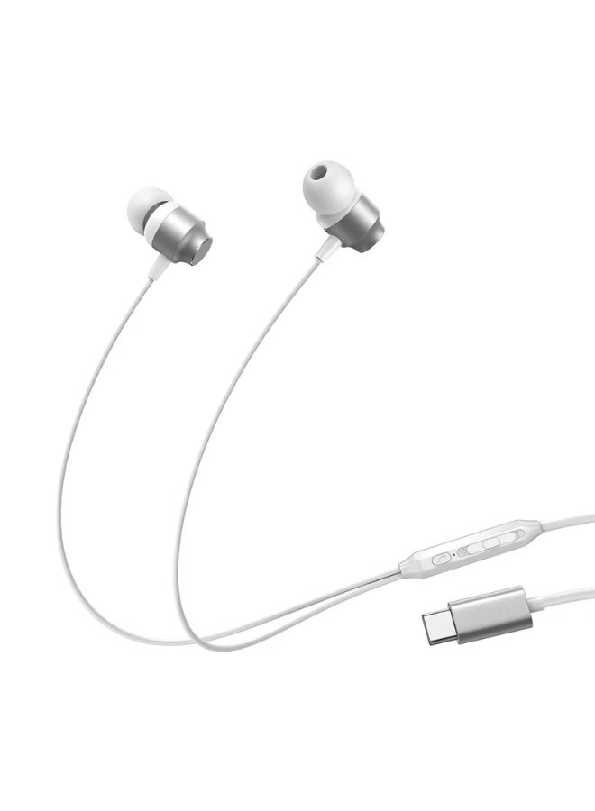 JR-EC06 Type-C In-Ear Metal Wired Earbuds White