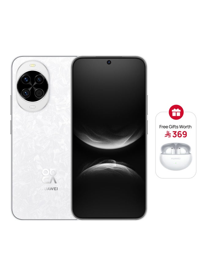 هواوي Nova 14 Dual SIM White  12GB   256GB 4G - Middle East Version with Free FreeBuds 6i