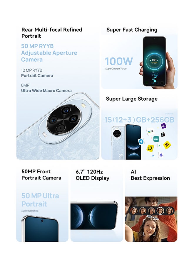 HUAWEI Nova 14 Dual SIM Black  12GB  256GB 4G - Middle East Version - Image 2