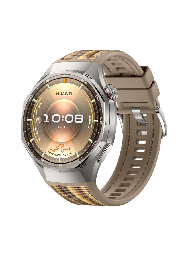 HUAWEI WATCH GT 6 Pro 46mm Smart Watch, 1.47'' Display, up to 21 days battery life, Compatible with iOS & Android, ECG Analysis, Health Monitor, Brown - Image 1